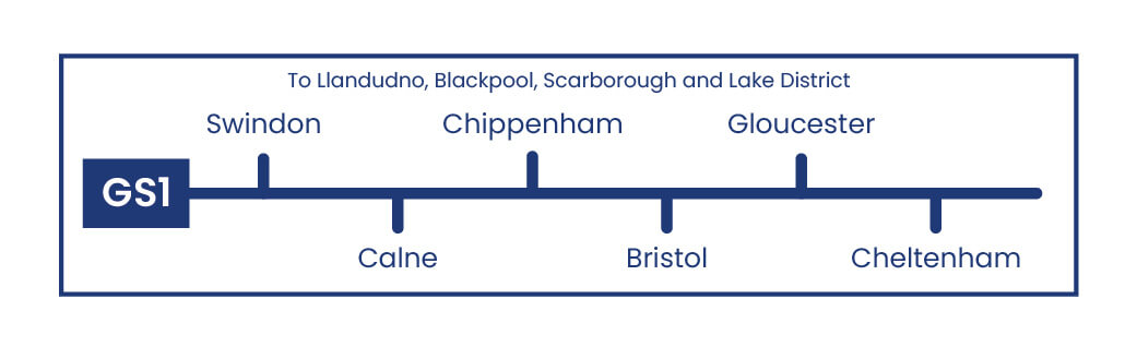 Daish's Gloucester / Bristol GB Route Map