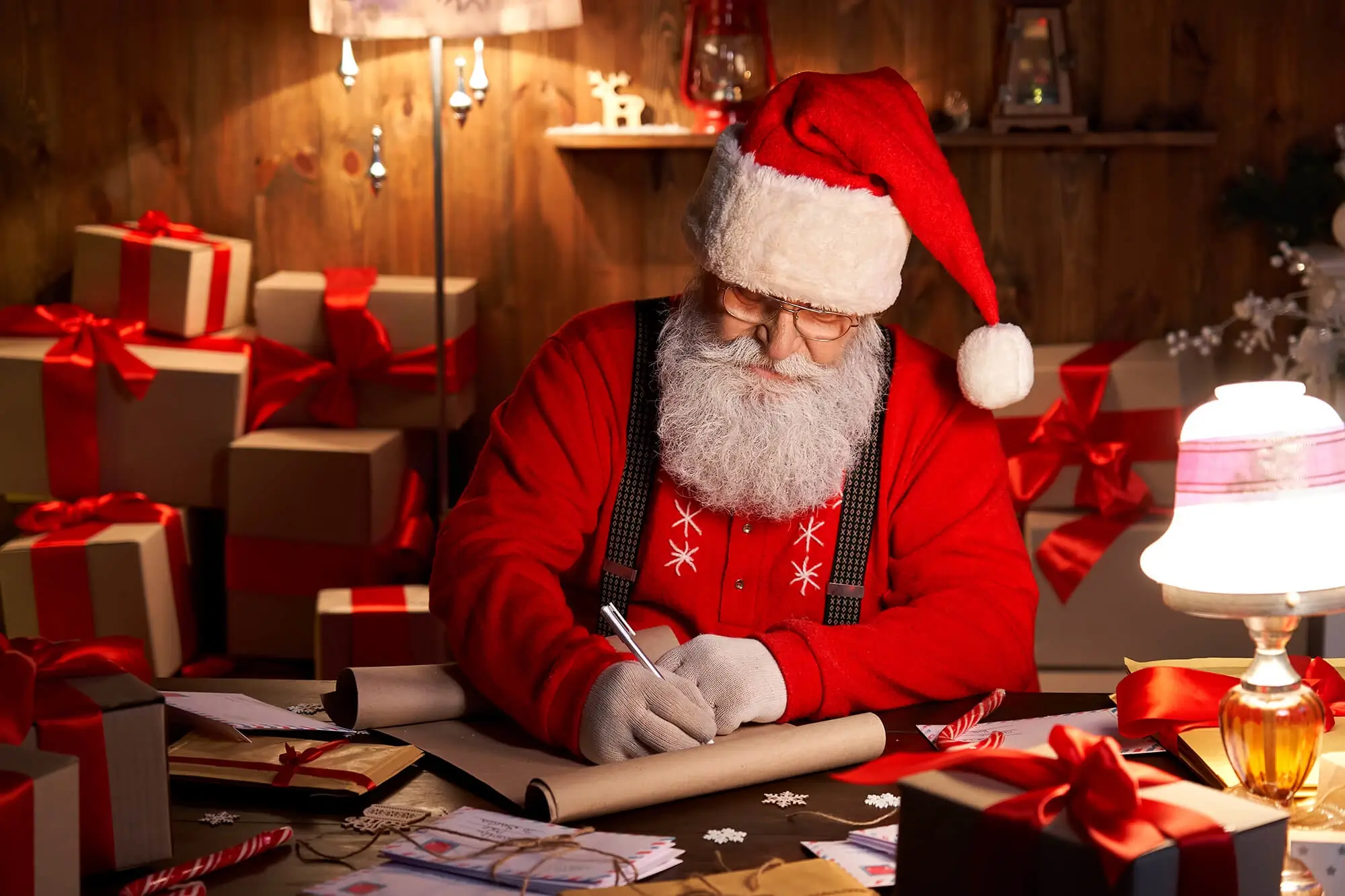 Santa writing his list